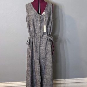 Max Studio Linen Like Wide Leg Jumpsuit